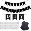 DIY Brown Banner Set, Personalized Banner Party Decorations Supplies  Signs, Handwriting Banners Include 26 Letters Stencil
