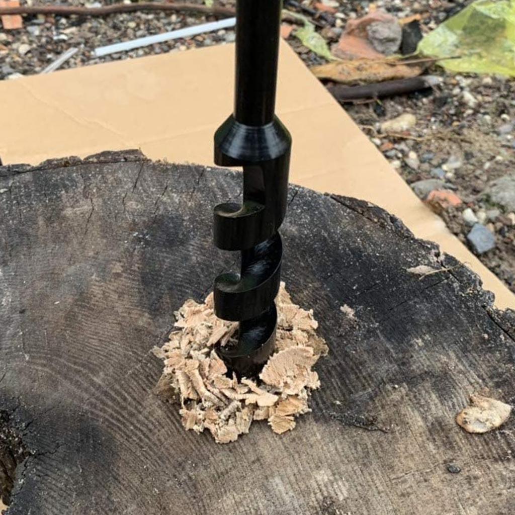 25MMBushcraft Ручной дырокол по дереву Ручной шнековый бур Портативный Ручной шнековый бур из углеродистой стали Выживание на открытом воздухе Кемпинг Пеший туризм Джунгли