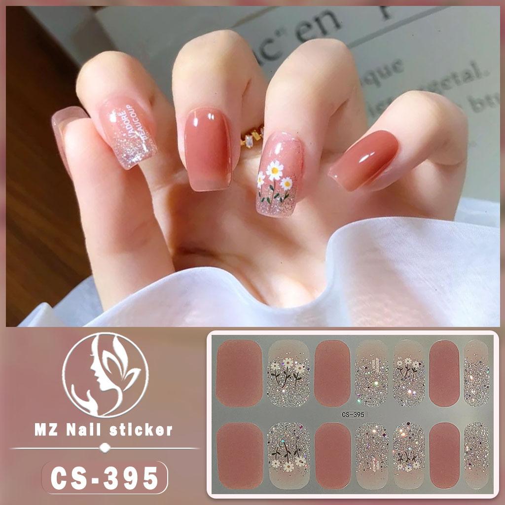CS Waterproof No-Cure Gel Nail Wraps, Full Cover Chinese Style Panda Pattern Nail Stickers, Nail Patch Films