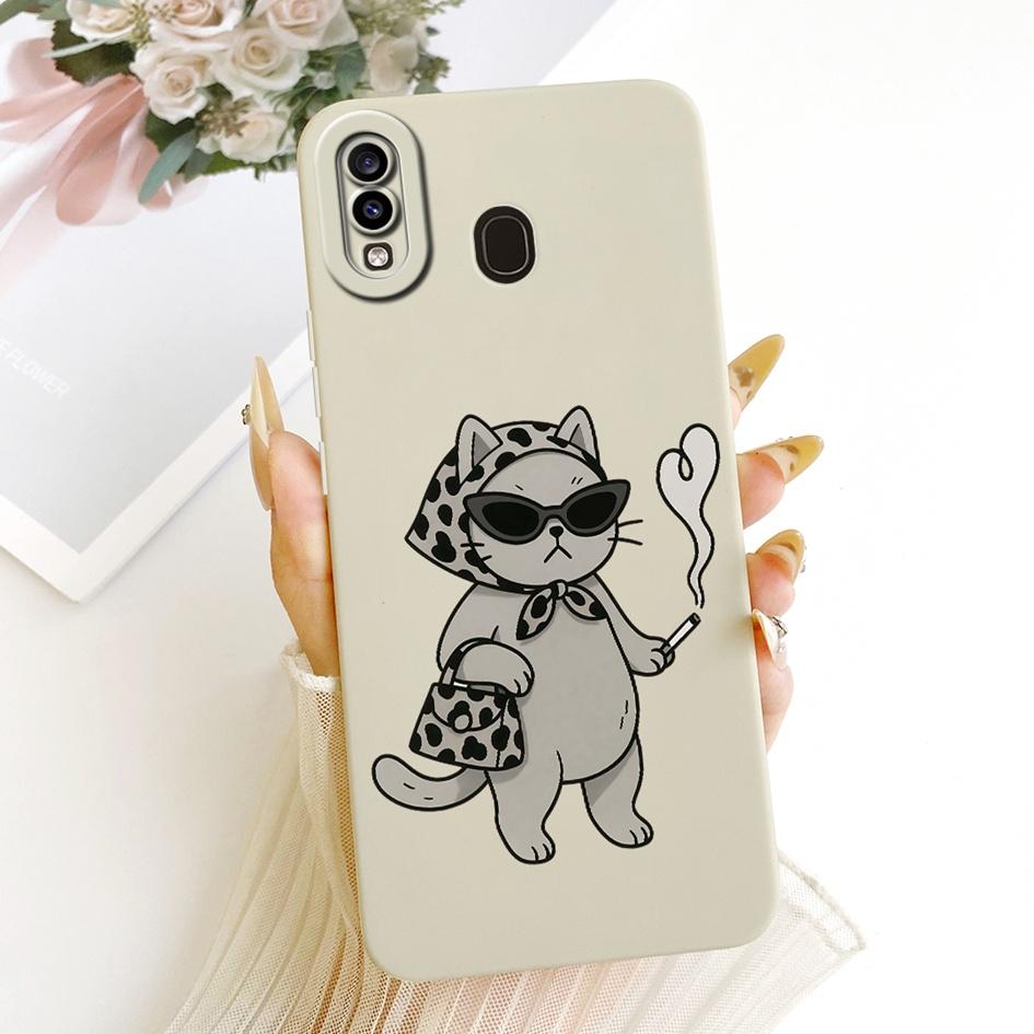 Чехол для Samsung Galaxy A20 A20e A20s Обложка SM-A202F SM-A205F SM-A207F Милый Мультяшный Кот Ударопрочный Бампер для Samsung A30 Fundas