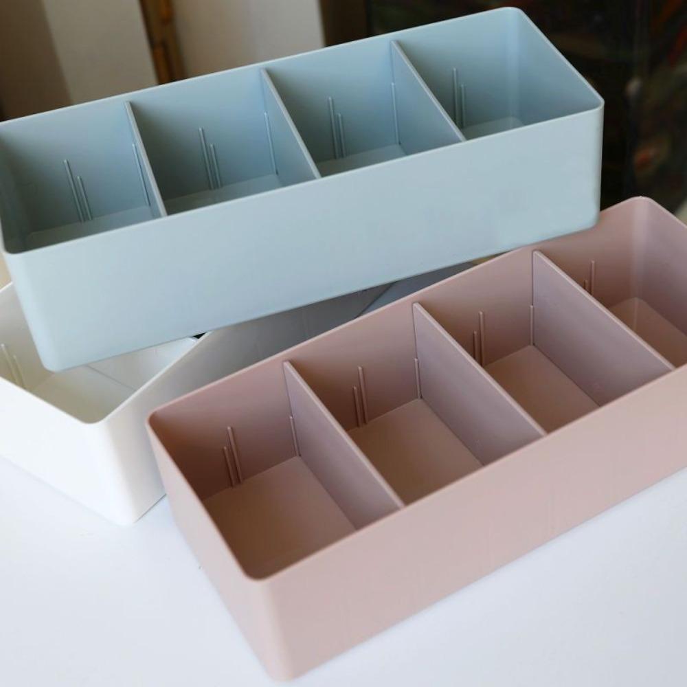 Multipurpose Cosmetic Storage Basket Plastic Divided Drawer Storage Box Desktop Storage Box