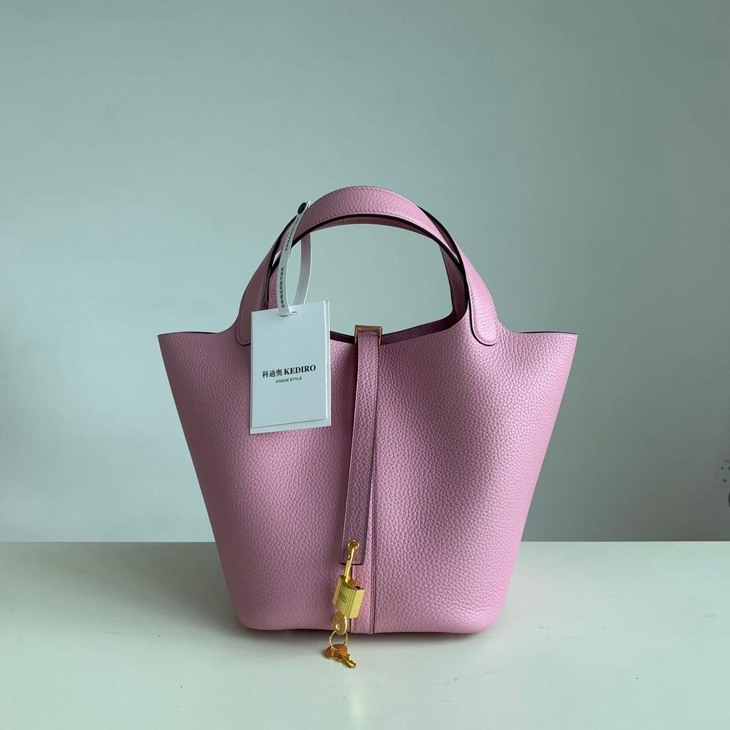 KEDITRO Picotingbo Half Hand Wax Thread Bucket Handheld Женская сумка Модная и простая корзина для овощей 22 см