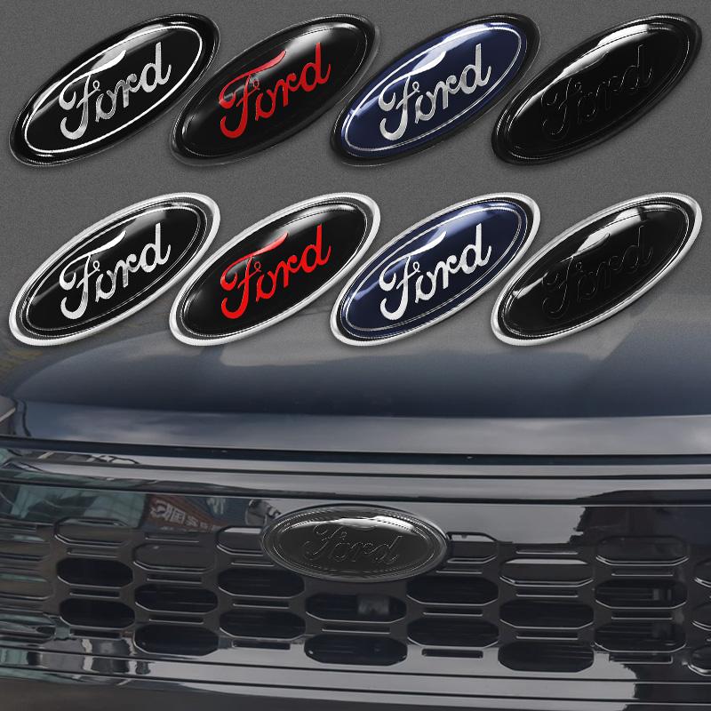 Car Front Bonnet Grille Rear Trunk Emblem Logo Replacement Badge For Ford F150 F250 Focus MK2 Fiesta MK7 Ranger Mondeo Accessory CVY1 QQ21