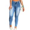 Women's High Waist Washed Women's Jeans Fashionable Versatile Straight Leg Pants