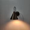 Minimalist Raw Brass Cone Wall Sconce – Handmade Modern Lighting