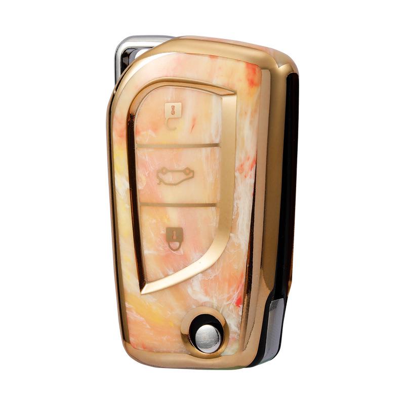 Чехол для ключа Toyota для RAV4, Camry, Reiz, Levin, Corolla, Highlander - Складная застежка для мужчин и женщин