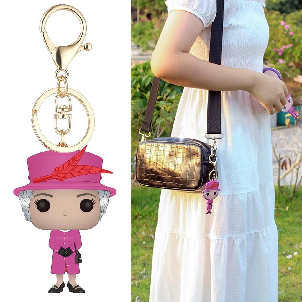 Королева Елизавета II Розово-красный Брелок Подвеска Сувенир Аксессуар для сумки Подарок