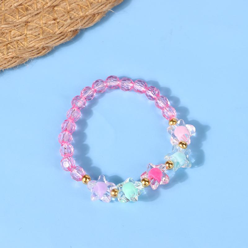 3 шт./компл. браслет, вечерние браслеты со звездами и буквами ярких цветов, детские браслеты с бусинами для девочек, подарок