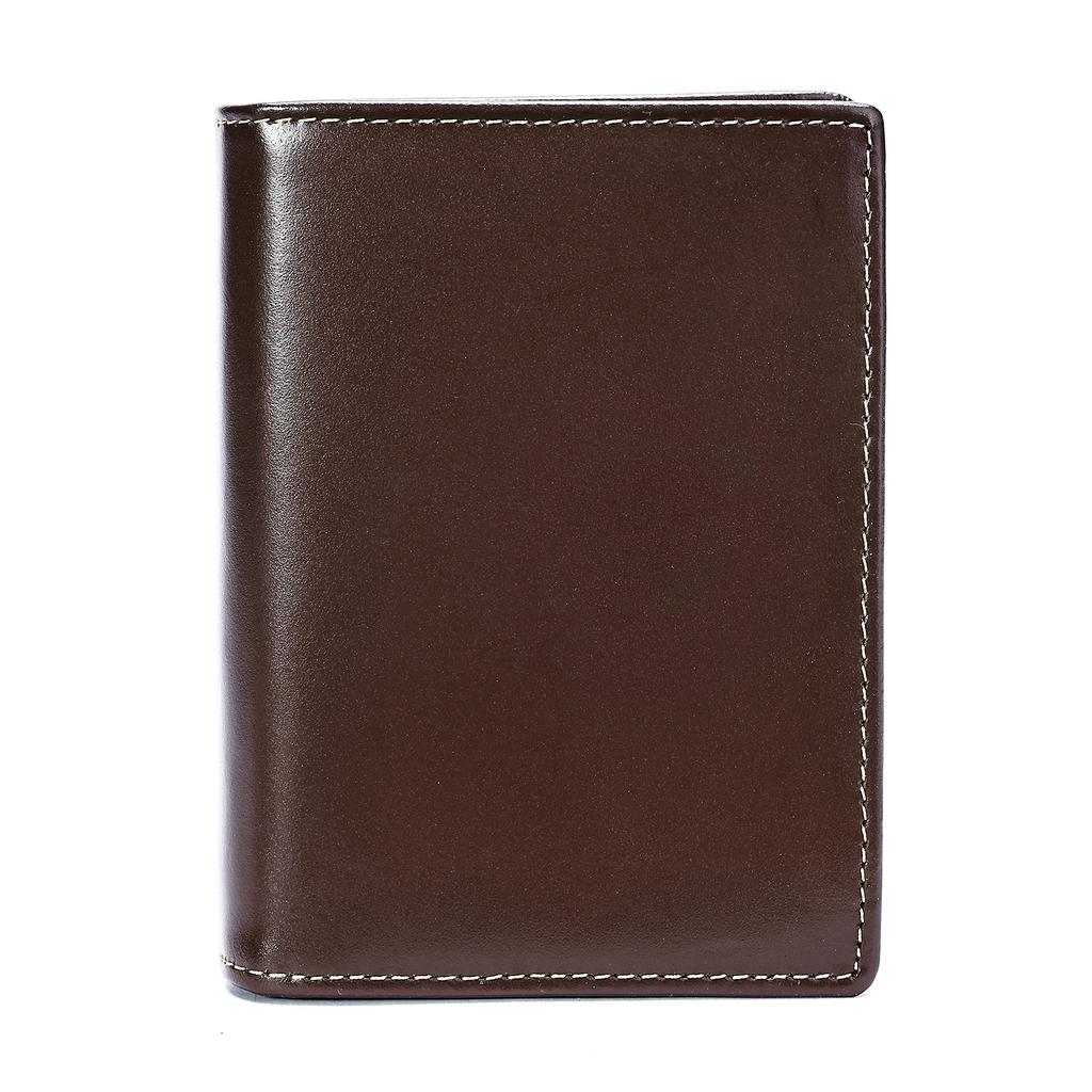 Men's Retro Genuine Leather Anti-theft Brush Wallet Head Layer Cowhide Short Money Clip Multi Card Leather Card Case