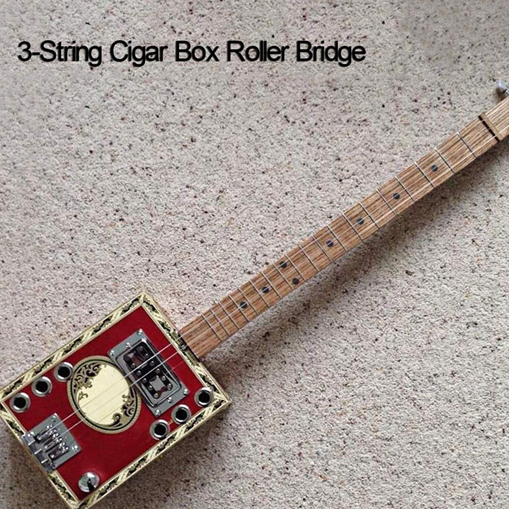 3-string Tailpiece Bridge Pull String Code Bridge Replacement Parts Compatible For Cigar Box Guitar