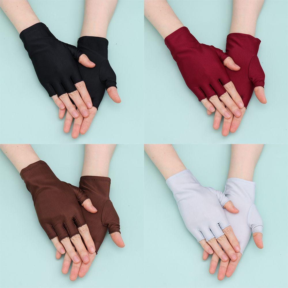 Tight Short Breathable Half Finger Gloves Summer Mittens Sun Protection Sports/Driving/Biking
