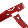 Punk Garter Solid Color Free Adjustment Faux Leather Heart Shape Leg Garter for Club
