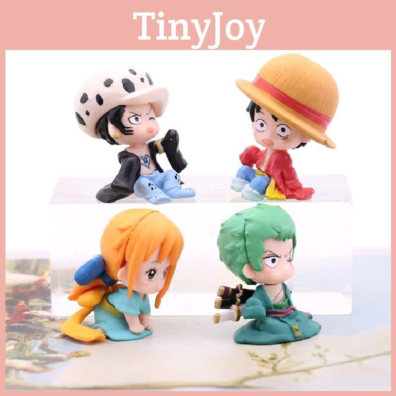 One Piece Action Figure Set With Luffy, Zoro, Nami, And Law Cute And Collectible Anime Toys