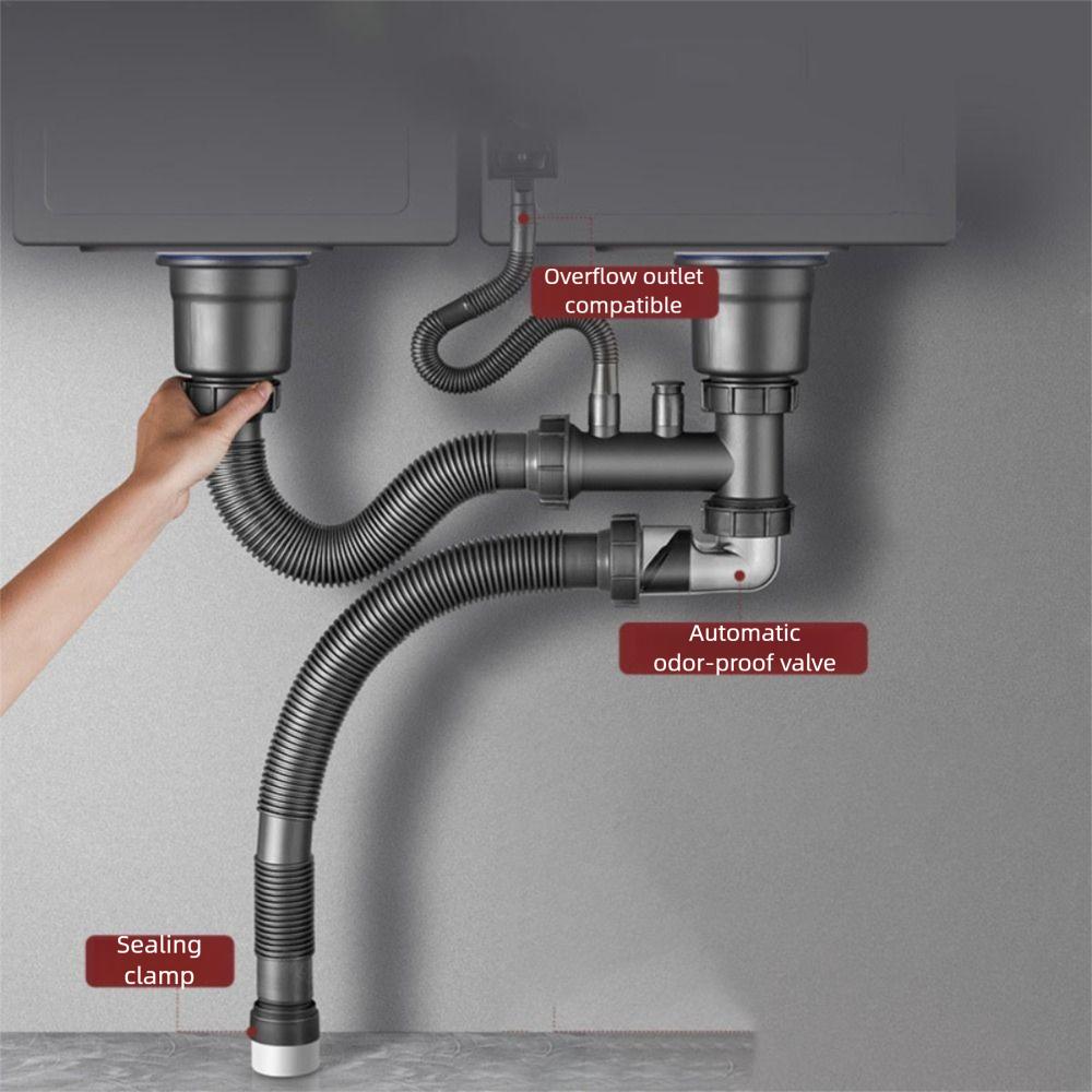 Водонепроницаемый кухонный слив из нержавеющей стали, дезодорирующая сливная труба, кухонная раковина