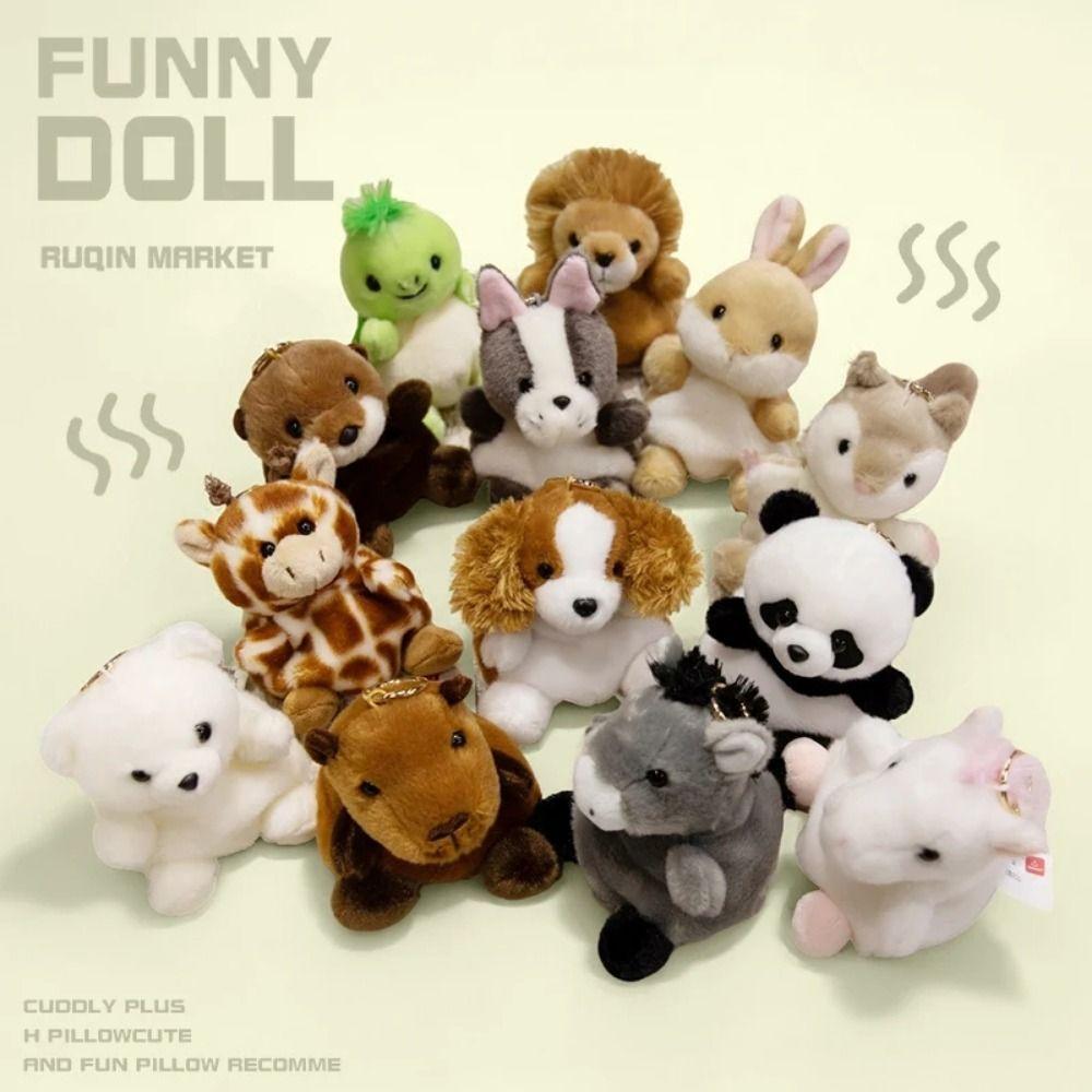 Stuffed Animals Turtle Plush Pendant Cute Pet Series Horse Plush Keyring Kids Toy