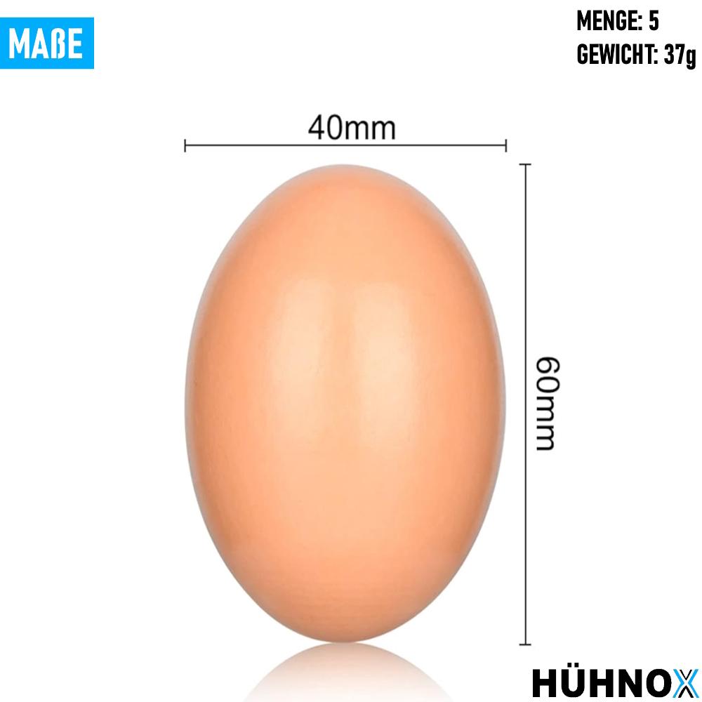 HÜHNOX Деревянные куриные яйца заготовки для пасхального декора 5 шт инкубатор