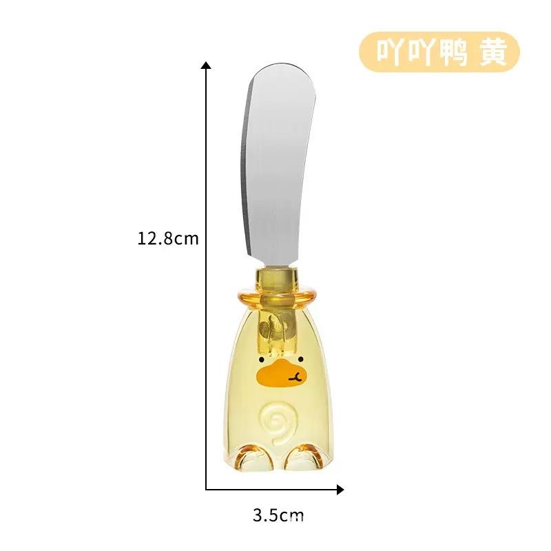Милый нож для масла из нержавеющей стали, нож для масла, нож для намазывания сырных десертов, нож для намазывания джема, маленькая лопатка-стойка