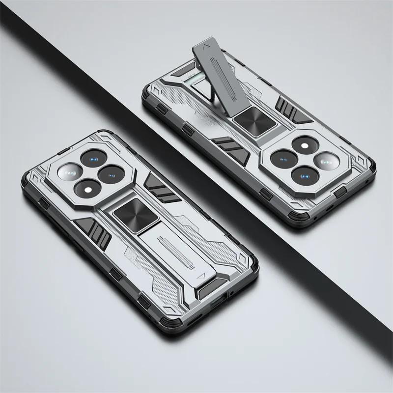 Для Xiaomi Redmi Note 14 Pro Plus 5G Чехол Противоударный Бронированный Чехол для Redmi Note 14 Pro 4G 5G Автомобильный Магнитный Держатель Задняя Крышка