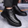Модные зимние теплые хлопковые ботинки для мужчин, модные повседневные черные новые дизайнерские туфли из коровьей кожи, мужские ботильоны на мягкой подошве и платформе