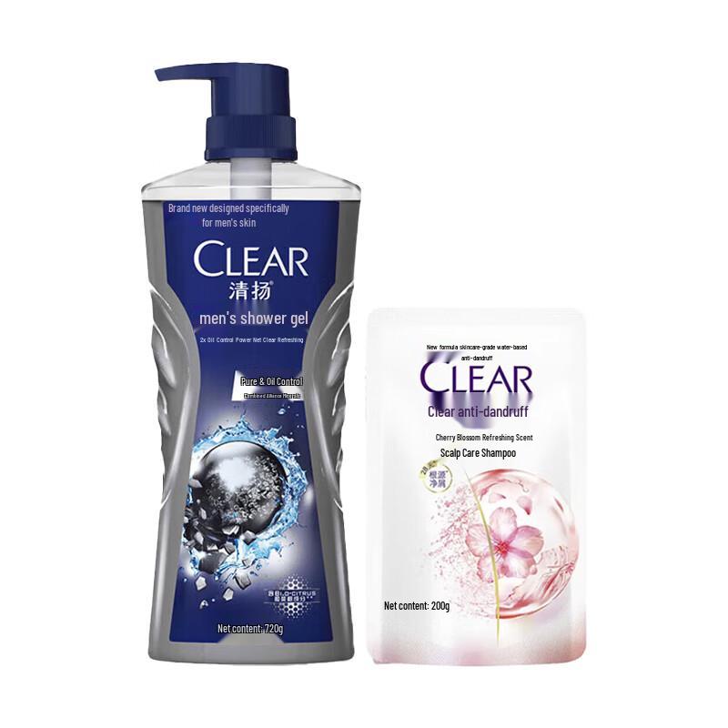 Набор: Гель для душа Clear Men Глубокое очищение и Шампунь против перхоти