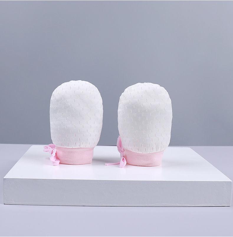 Регулируемые детские варежки из ледяного шелка, устойчивые к царапинам, для новорожденных