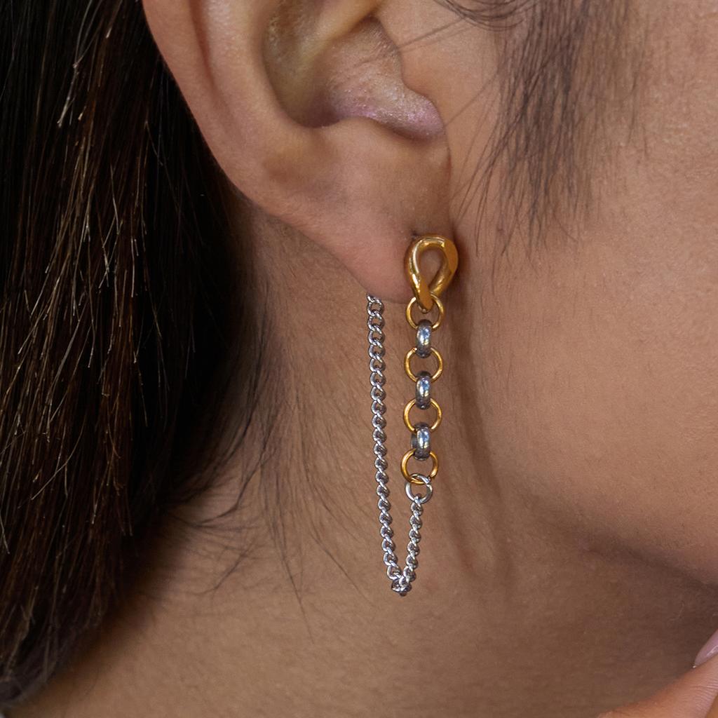 Серьги-цепочки Yori с кисточками, длинные, покрытие PVD 18K золотом, текстурированный металл, водостойкие, ежедневные аксессуары