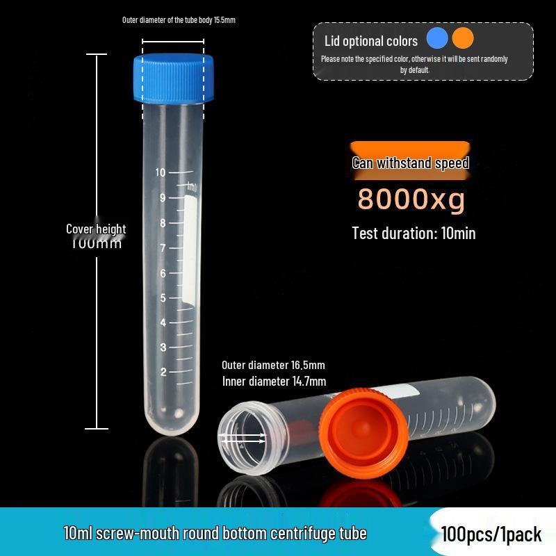 Laboratory Plastic Tubes: PCR, Centrifuge & Seed Bottles in 0.2/1.5/5/10/15/30/50ml