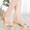 New High Heel Women 'S Roman Sandals Solid Color Mix Women 'S Shoes The Summer Platform Fashion Sexy Party Sandals Women