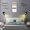 3 Colors Magnetic LED Wall Light Rechargeable Reading Lights 360° Rotation Touch Remote Control Cabinet Spotlight Night Lamp
