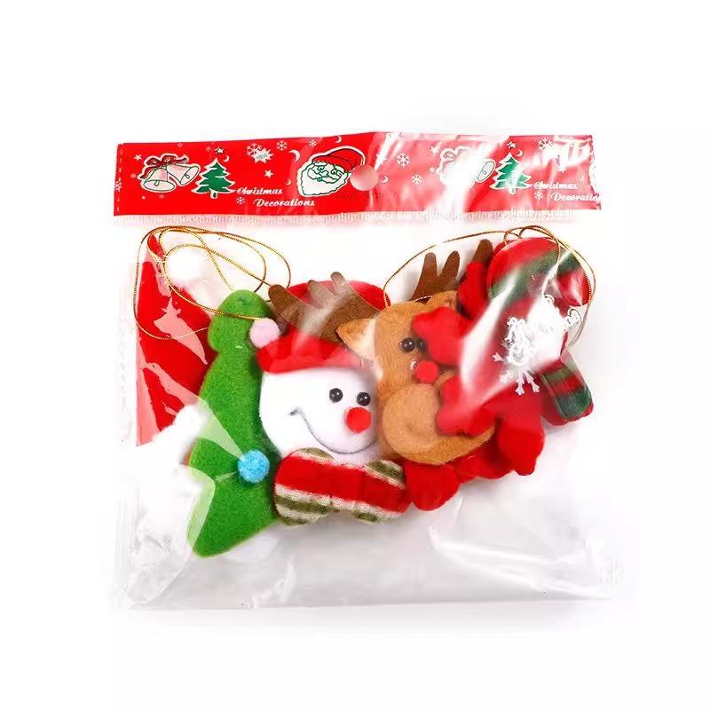 6 шт. Рождественские подвесные украшения в виде снежинки, лося, снеговика, рождественское украшение для дома, сада, двора, новогодние товары для вечеринки