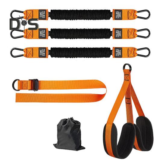 Подтягивающая лента для подтягиваний, регулируемая длина, тренировка мышц, 75-225 фунтов, прочная лента сопротивления, фитнес-оборудование