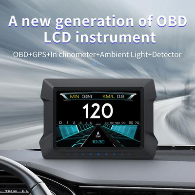OBD + GPS HUD P22 Автомобильный OBD2 Дисплей на лобовое стекло Бортовой компьютер Автомобильные Авто Электронные Аксессуары Умный Датчик в Детекторе Клинометра