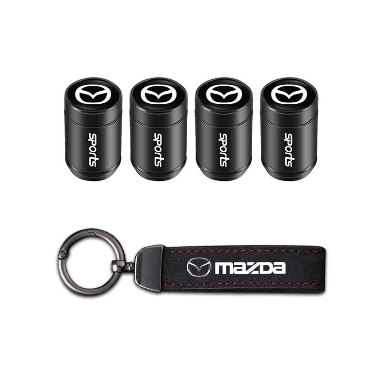 Car Tire Wheel Valve Caps Cover/Car Key Chain Ring Keychain For Mazda 3 CX5 CX30 MX5 CX3 CX9 RX7 RX8 CX7 MX3 MX6 CX50 CX60 CX70 h3