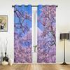 Pink Flowers Orchid Branches Curtains for Bedroom Living Room Drapes Kitchen Children's Room Window Curtain Modern Home Decor