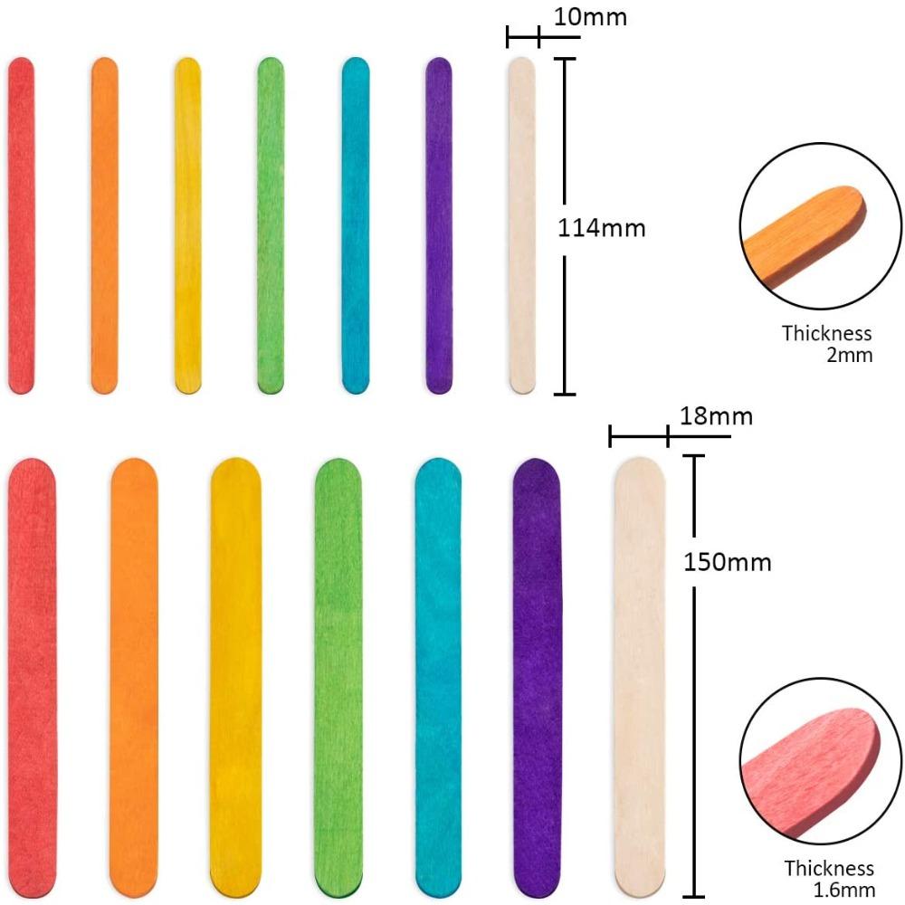 Wooden Craft Stick Wooden Popsicle Sticks DIY Hand Crafts Ice Cream Sticks DIY Wooden Sticks
