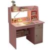 Integrated Desk and Bookshelf Set: Compact Writing Desk & Chair for Bedroom or Small Office.