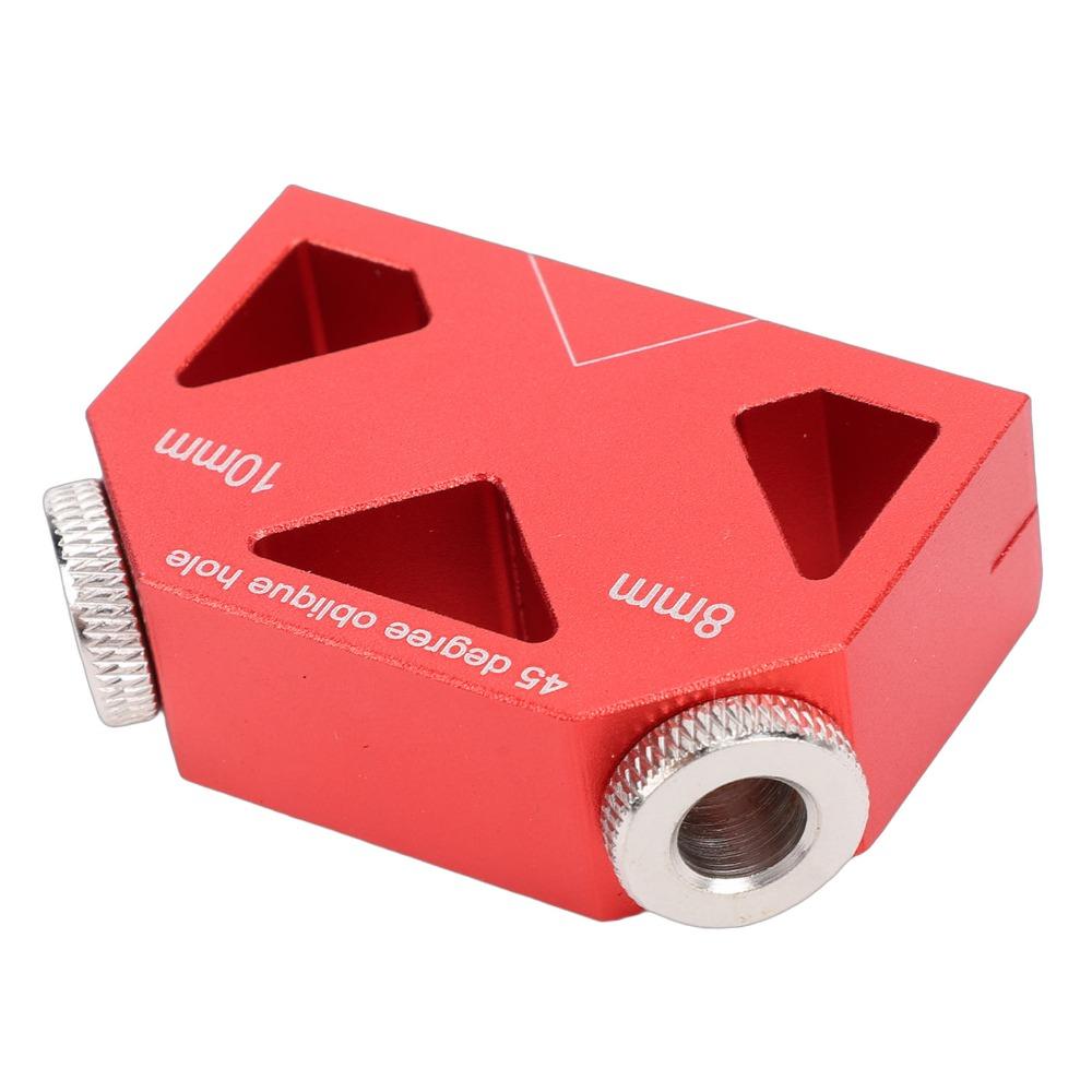 Aluminum Alloy Drill Guide Positioner 9.5mm Drill Bits Hole Locator Jig Woodworking