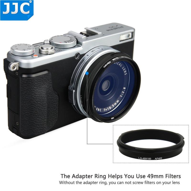 Металлический бленда JJC 49 мм для Fujifilm X100VI X100V X100F X100T X100S X100 X70 заменяет Fujifilm LH-X100 и переходное кольцо AR-X100