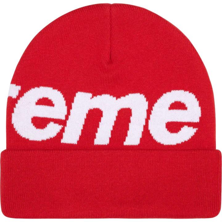 Supreme Красная шапка с большим логотипом