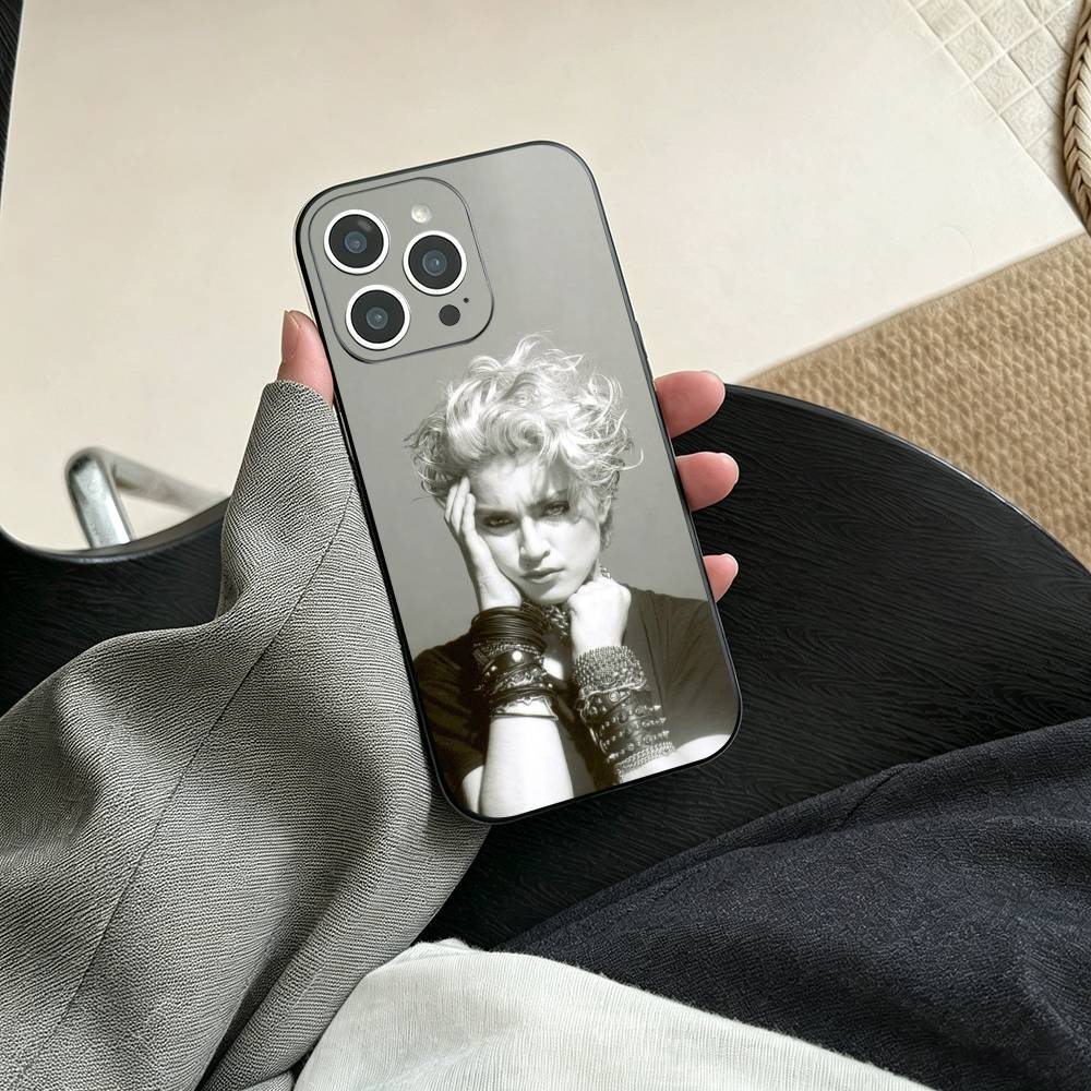 Певица М-Мадонна Чехол для телефона для iPhone 17, 16, 15, 14, 13, 12, 11 Plus, Pro Max, Другие Мягкий Черный Чехол