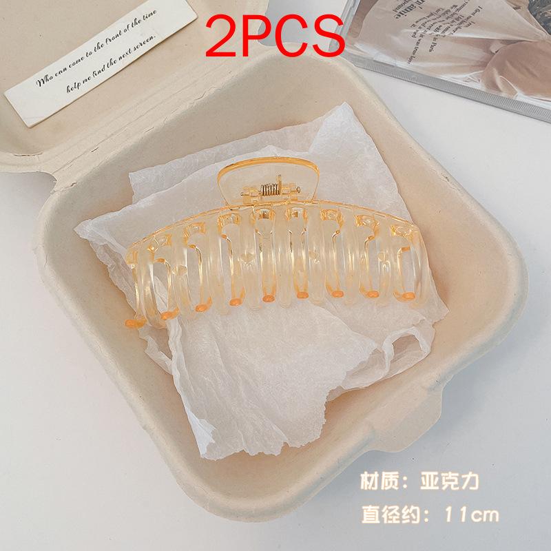 2 шт., комплект головных уборов премиум-класса, новые женские модные зажимы для волос, кофейные, черные, акриловые, большие заколки для волос, зажим для женщин, заколка, аксессуары для волос