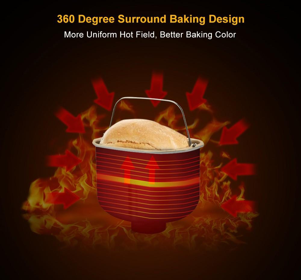 Biolomix BBM013 Stainless Steel 19 In 1 Automatic Bread Maker, 1KG Capacity, 650W Programmable Bread Machine