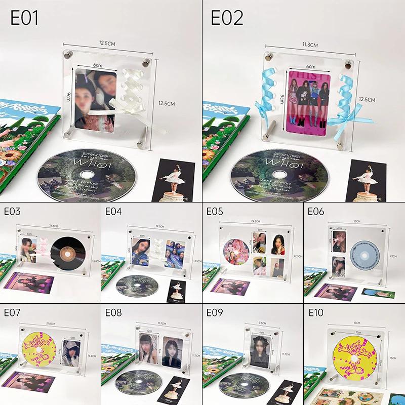 Подставка-рамка для демонстрации CD-диска, держатель для постера, прозрачная акриловая фоторамка, протектор для открыток с айдолами, альбом, декор для дома, комнаты
