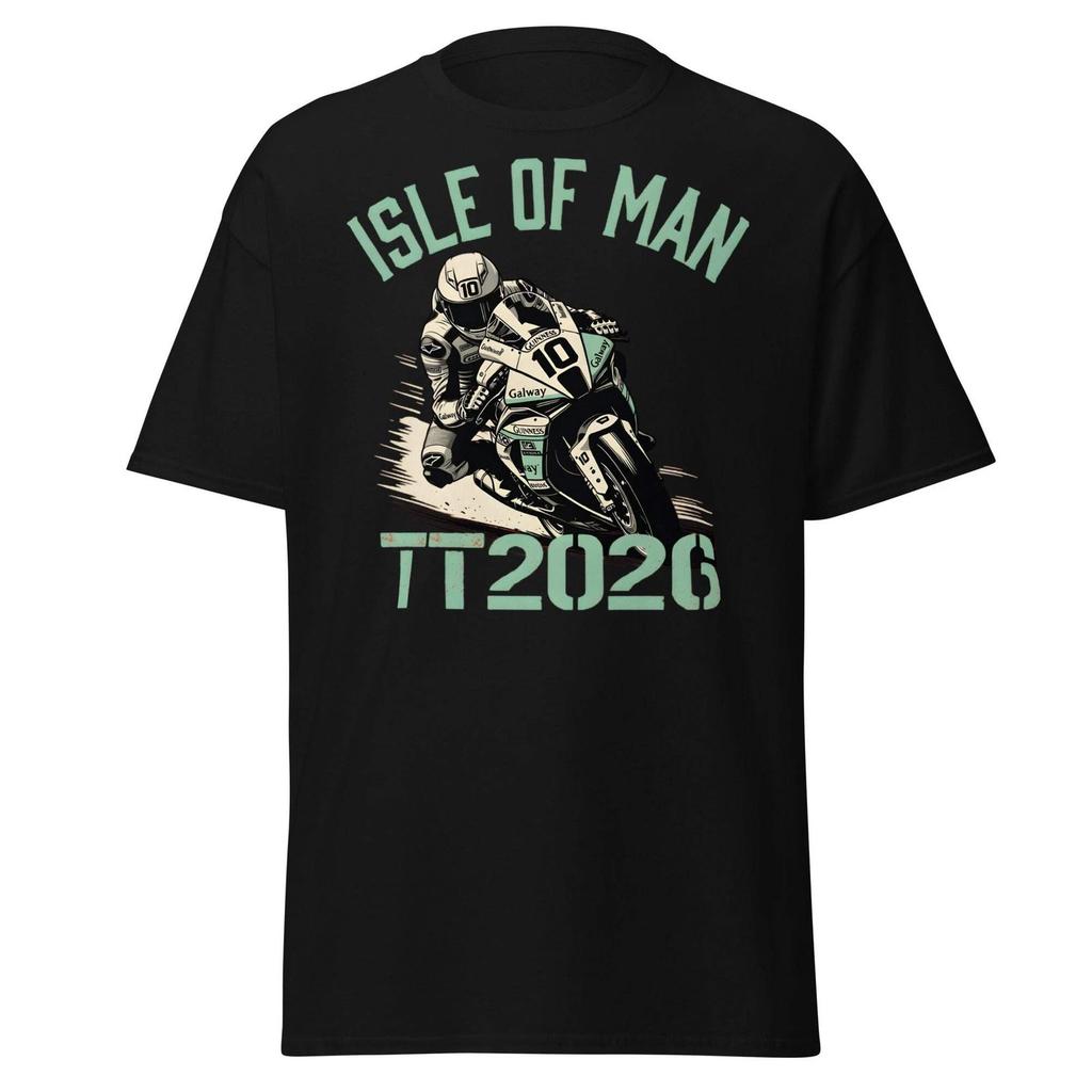 Isle of Man TT 2026 Racing T-Shirt - Vintage Biker Graphic