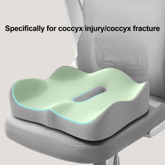 Seat Cushion with Separate Backrest Memory Foam Cushion with Back Support Office Chair Cushion for Sciatica Relief Lumbar Support Car Travel Use