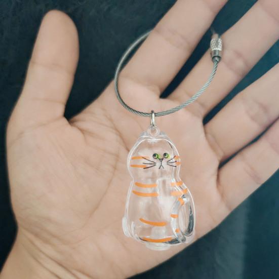 Прозрачная бутылочка для хранения кошачьей шерсти, брелок-сувенир для сбора кошачьей шерсти