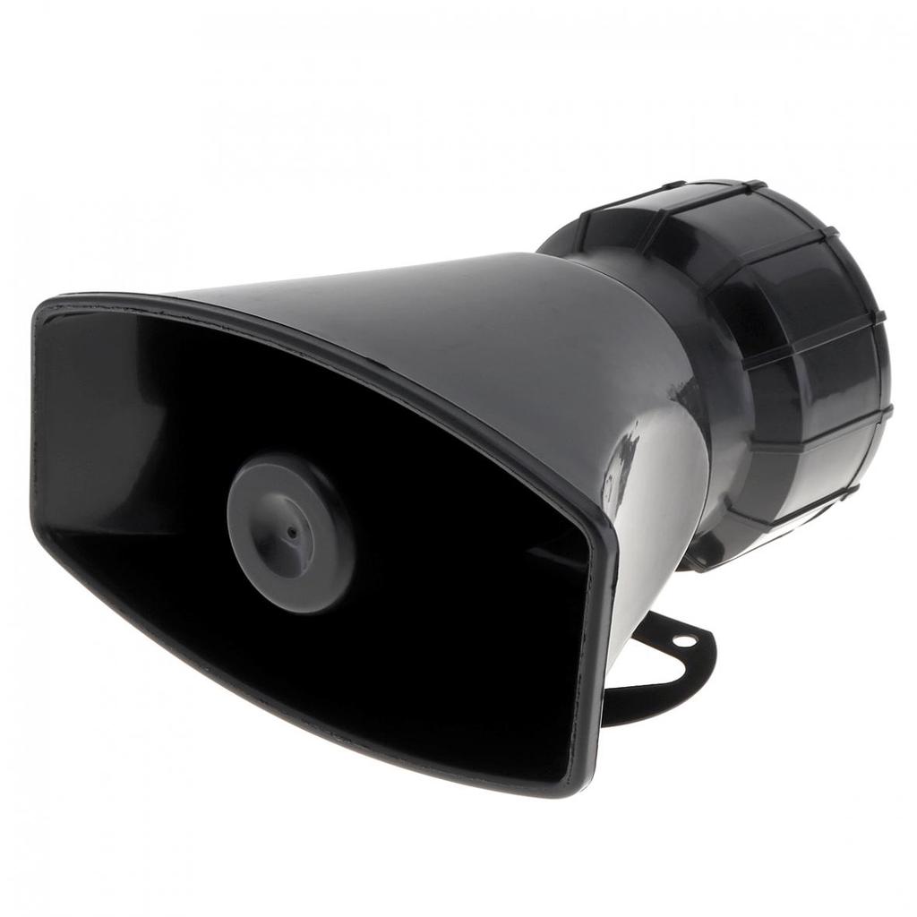 1Pcss 12V 100W 7 Sounds Loud Car Warning Alarm Police Fire Siren Horn Speaker with Remote Controller