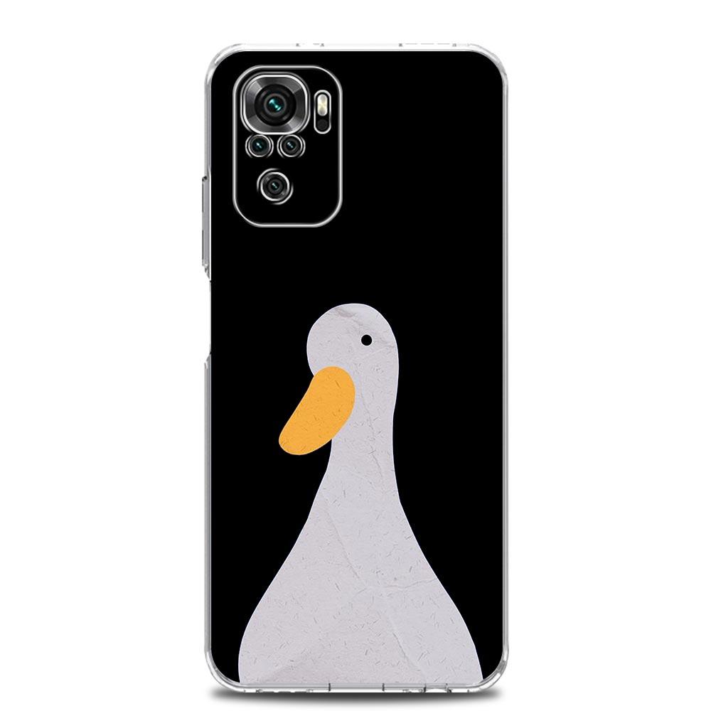 Мультяшный Утенок Сомнения Прозрачный Чехол Для Телефона Для Xiaomi Redmi Note 12 5G 9S 9 8 10 11 Pro+ 9T 8T 10C 9C 9A 7 Pro Мягкий Силиконовый Задний Чехол