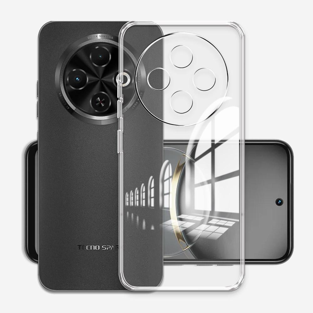 Для Tecno Spark 30C Чехол Прозрачный Мягкий Силиконовый Прозрачный Бампер Чехол Для Tecno Spark 30C kl5n Прозрачный Противоударный Задняя Крышка