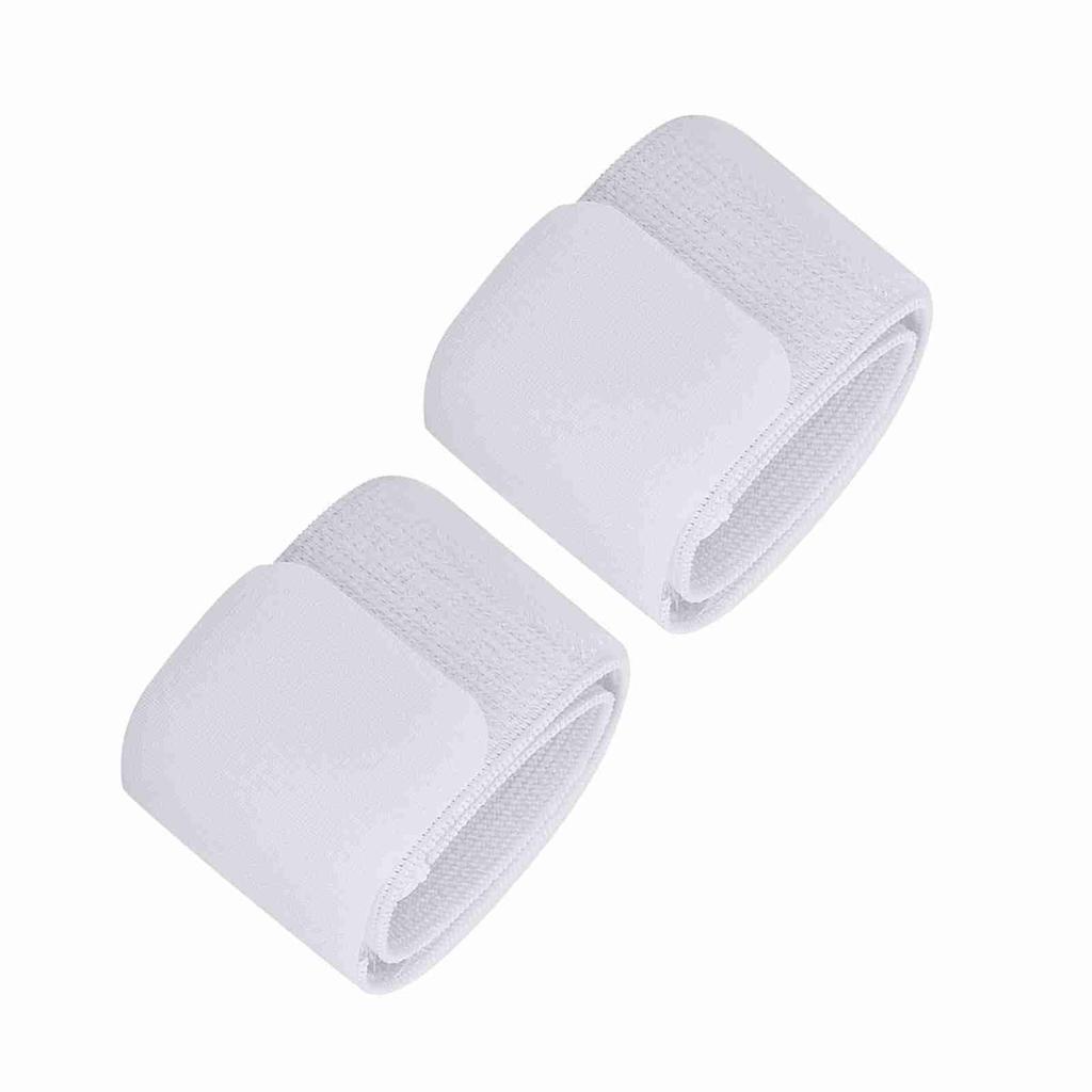 Soccer Shin Guard Fixed Bandage Tape Fastener Shinguard Adjustable Elastic Sports Strap(White)